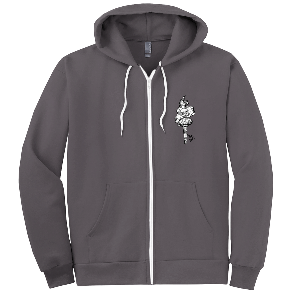 Hecate Zip-up Hoodie in Dark Grey