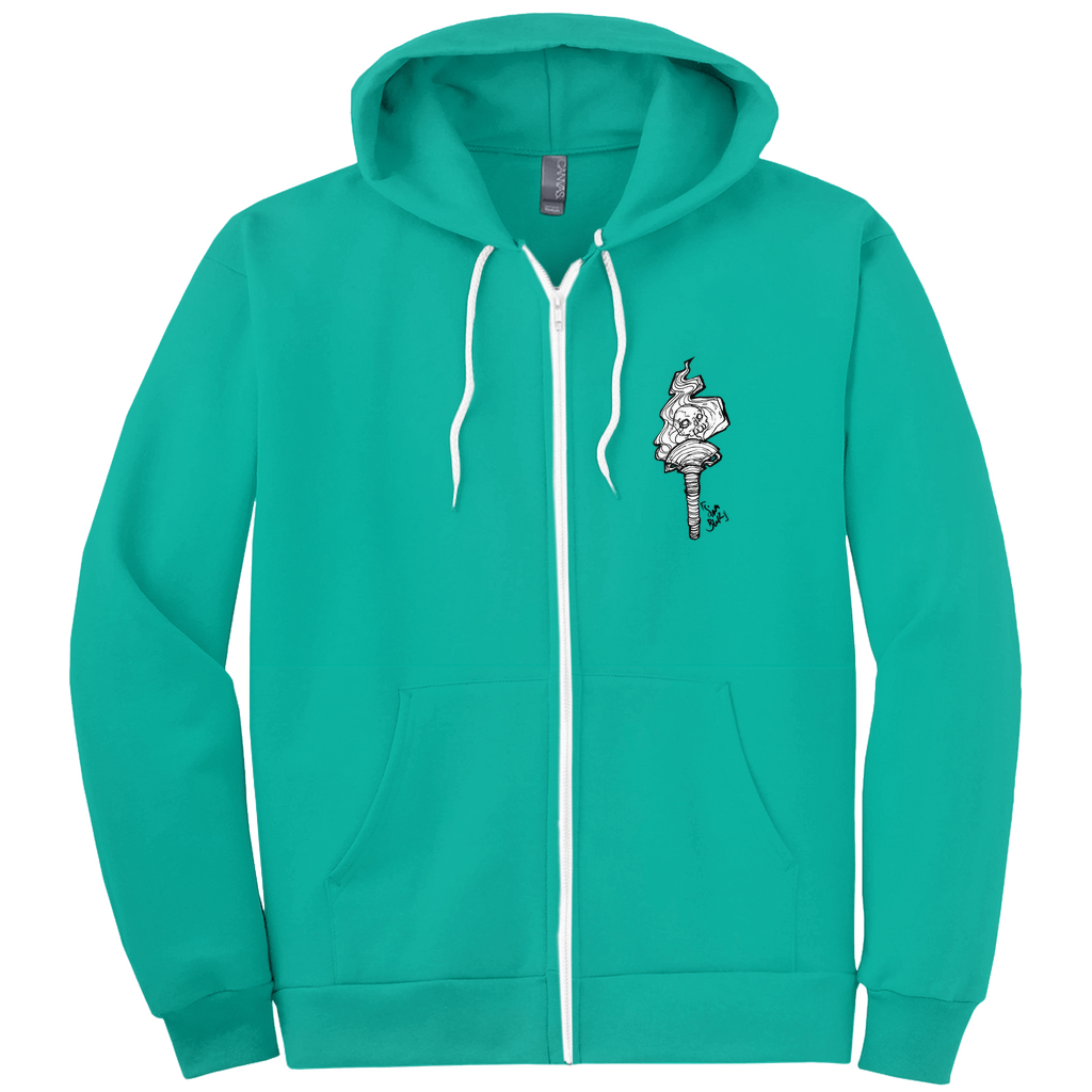 Hecate Zip-up Hoodie in Dark Grey
