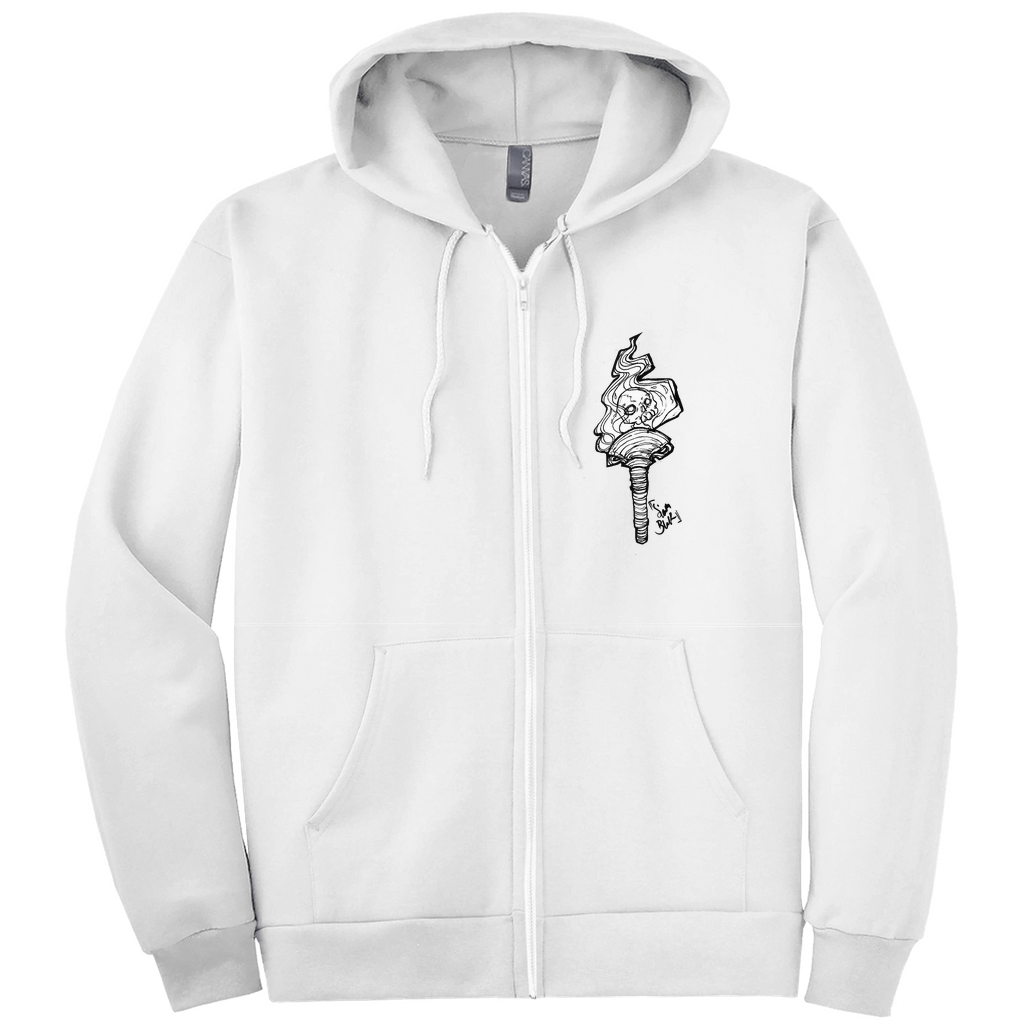 The Lovers Hoodies (Zip-up) in Black Ink
