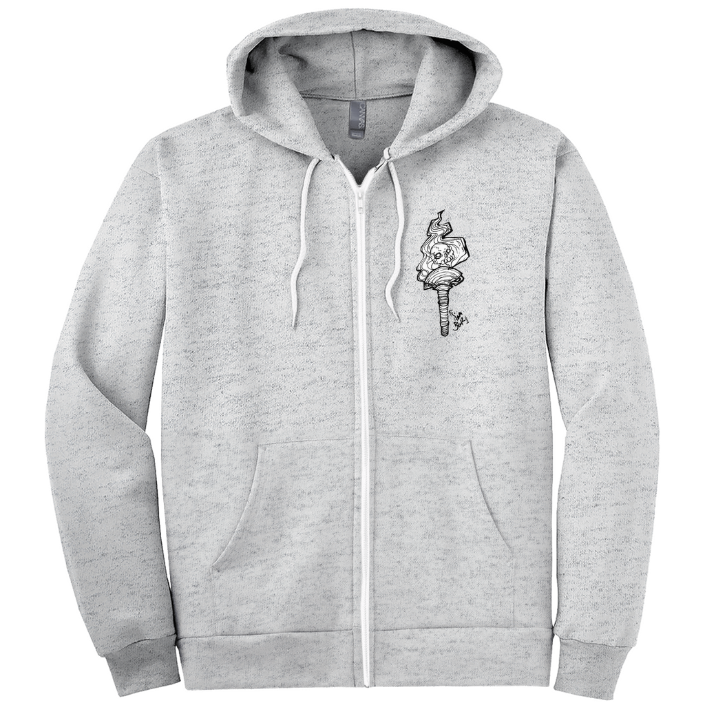 The Lovers Hoodies (Zip-up) in Black Ink