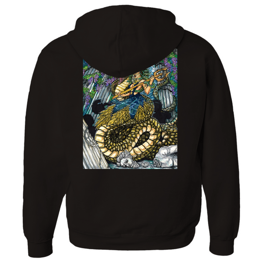 Medusa's Revenge Zip-up Hoodie in Black