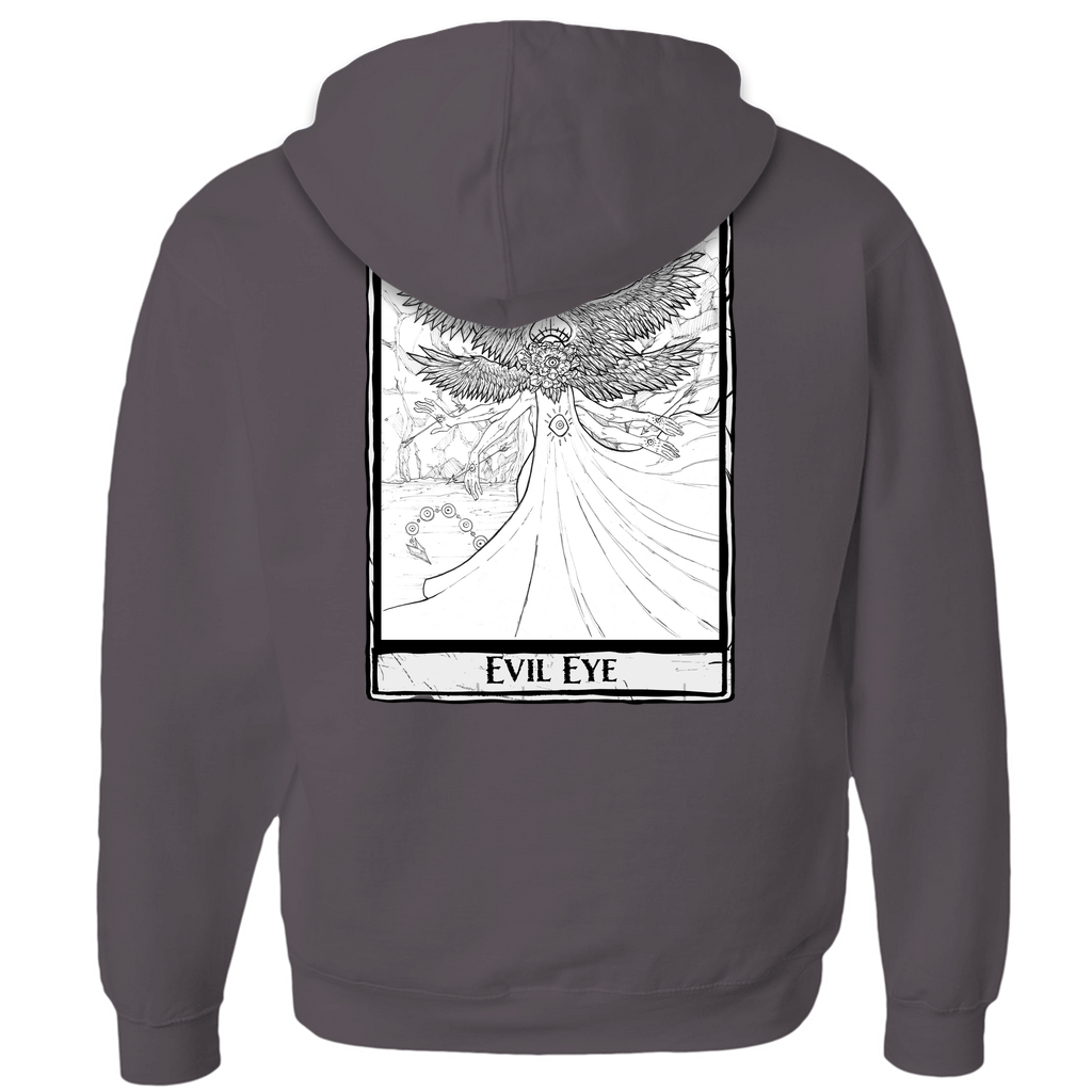 Evil Eye Hoodies (Zip-up) in Black