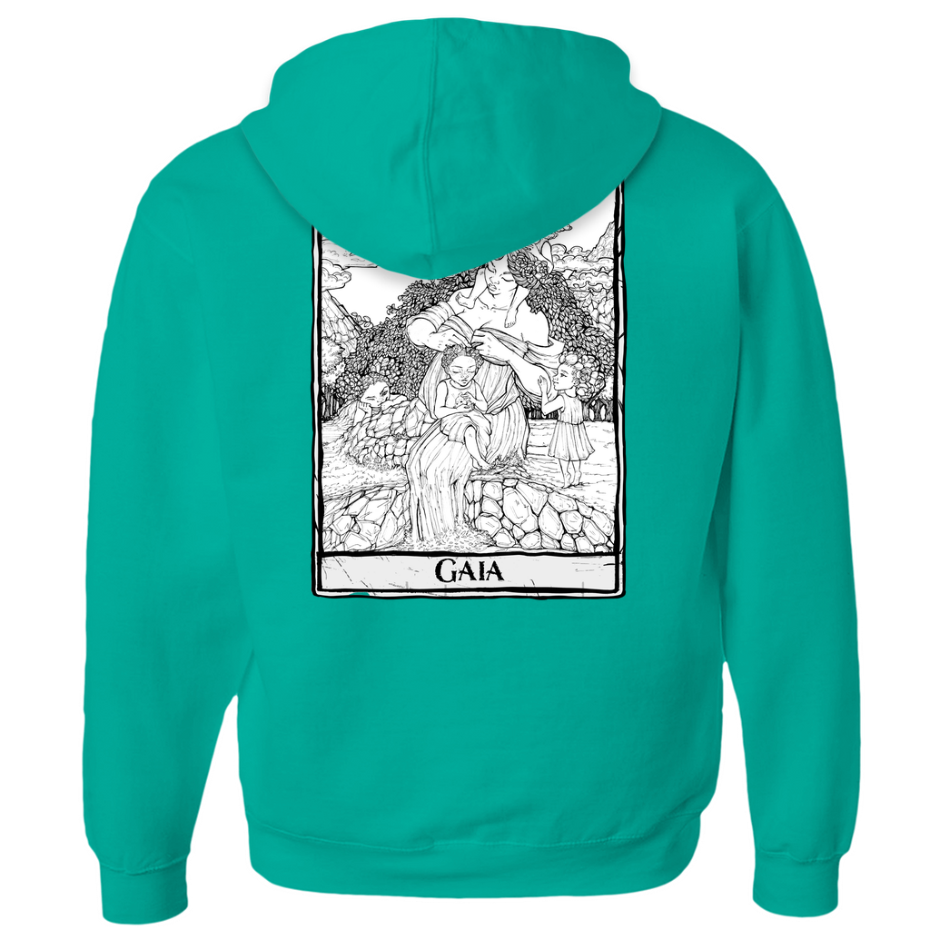 Gaia (Mother Earth) Zip-up Hoodie in Athletic Heather