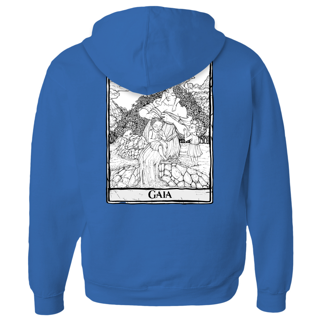 Gaia (Mother Earth) Zip-up Hoodie in Athletic Heather