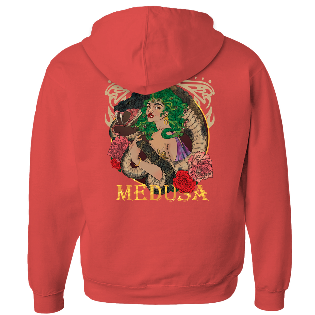 Medusa Portrait Hoodie in Athletic Heather