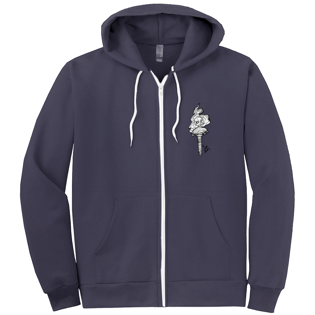 Hecate Zip-up Hoodie in Dark Grey