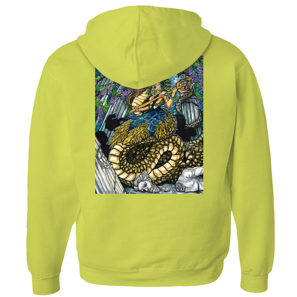 Medusa's Revenge Zip-up Hoodie in Black
