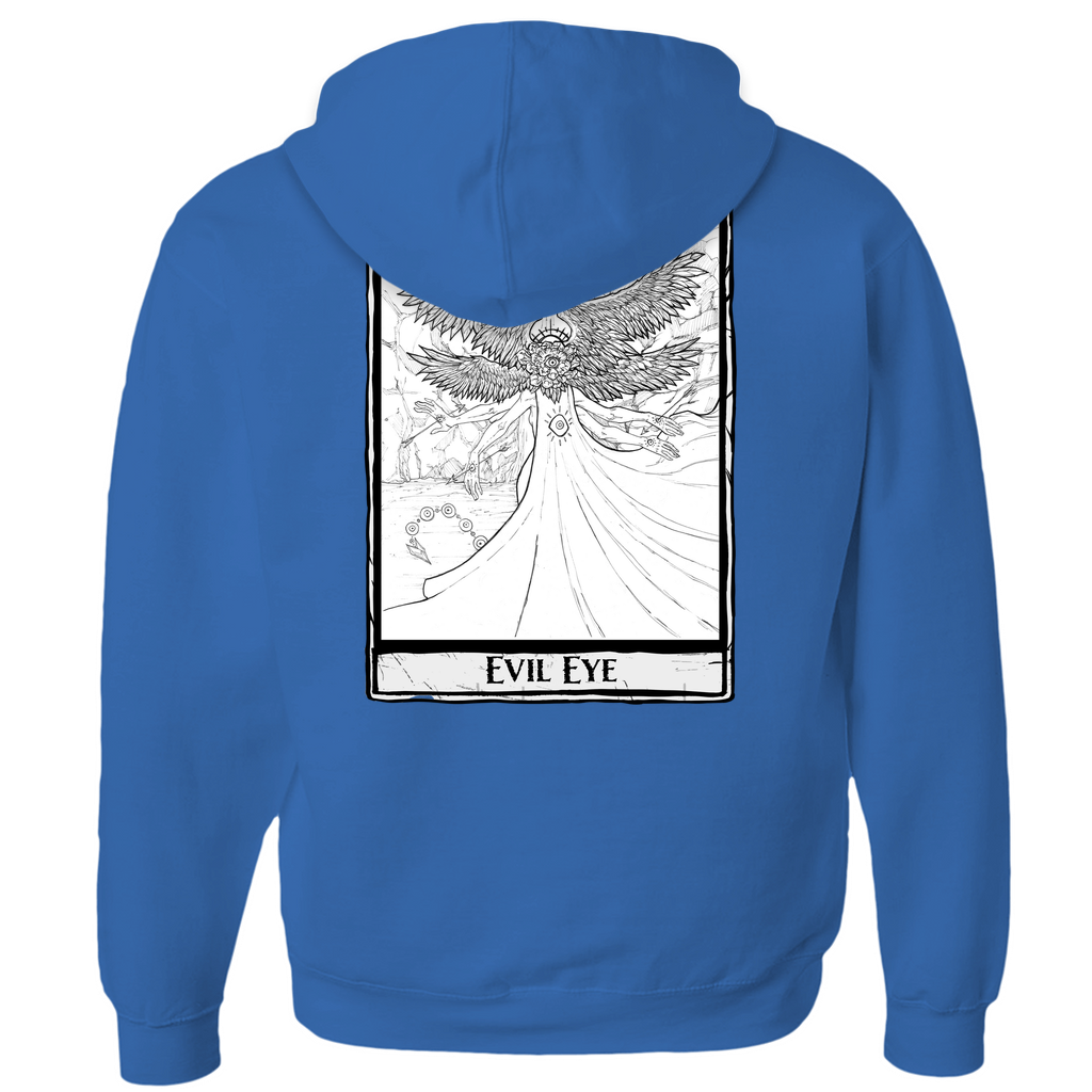 Evil Eye Hoodies (Zip-up) in Black