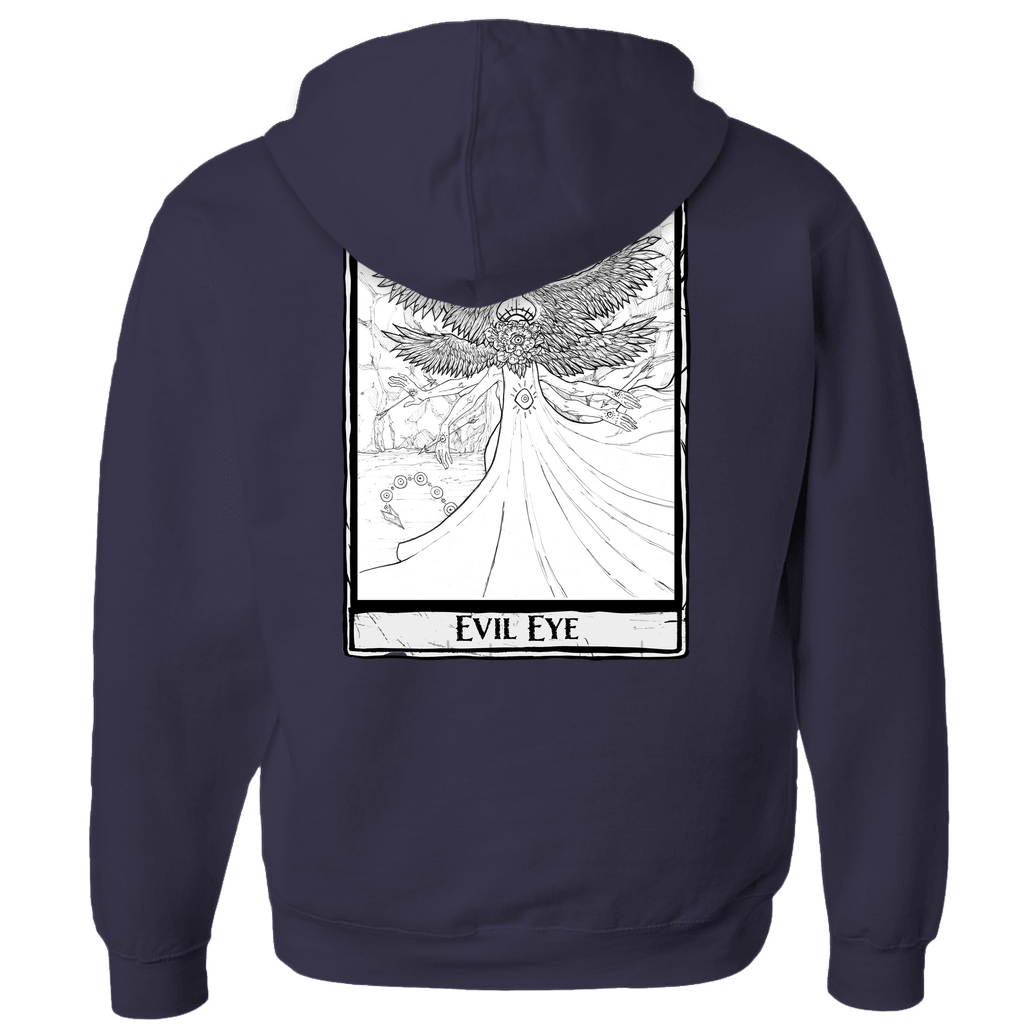 Evil Eye Hoodies (Zip-up) in Black