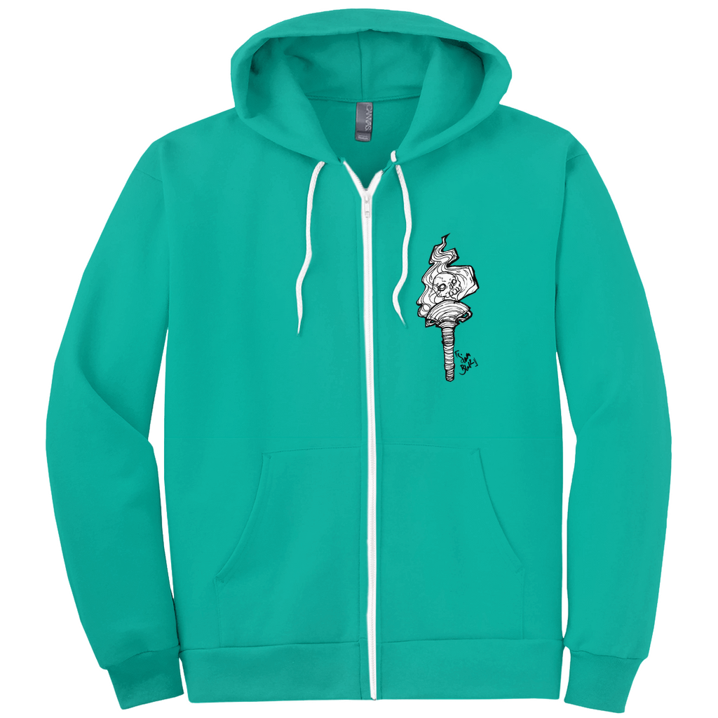 The Lovers Hoodies (Zip-up) in Black Ink