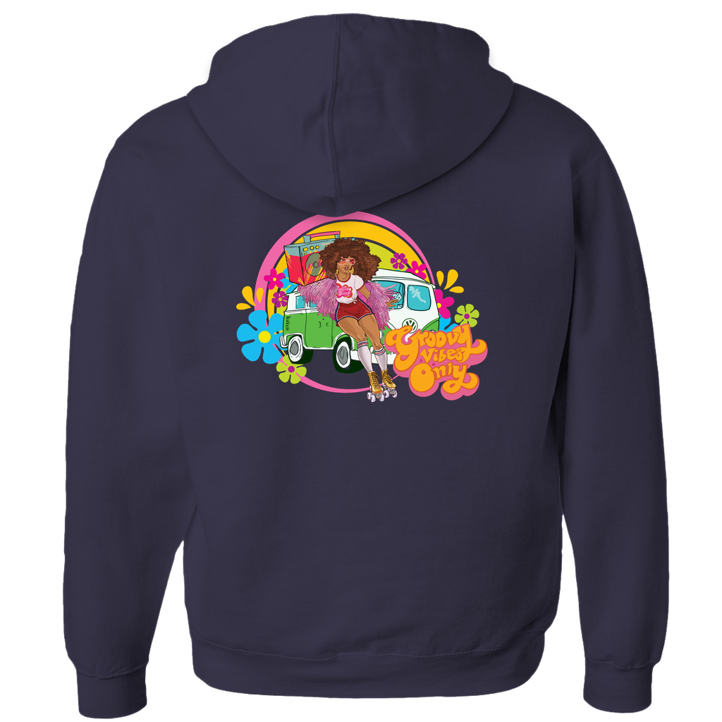 Groovy Vibes Only Zip-up Hoodie