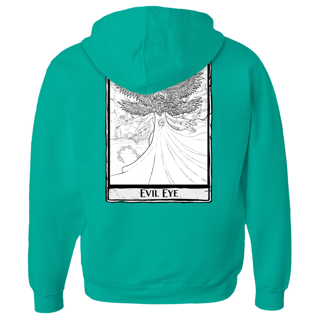 Evil Eye Hoodies (Zip-up) in Black