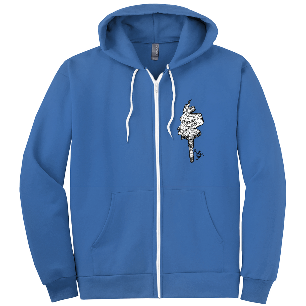 The Lovers Hoodies (Zip-up) in Black Ink
