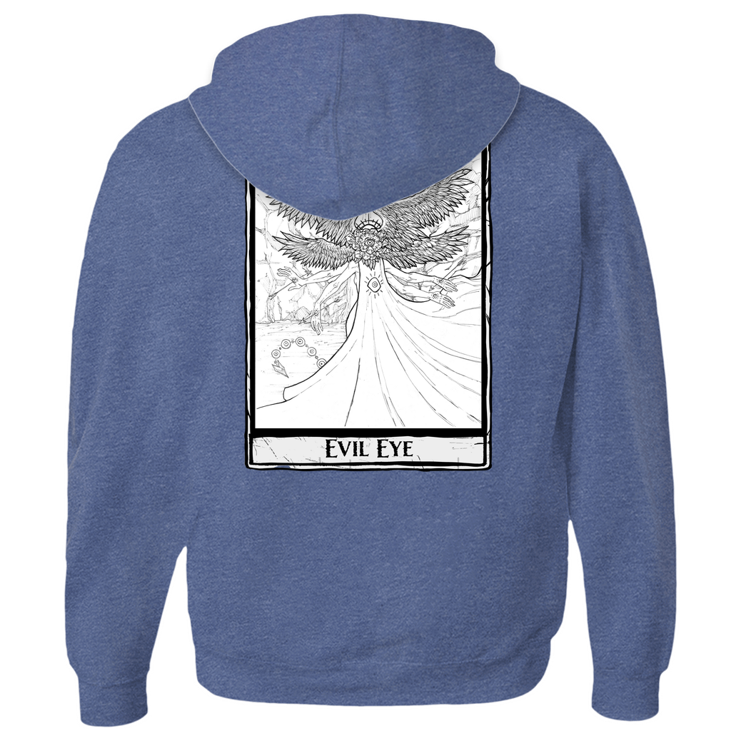 Evil Eye Hoodies (Zip-up) in Black