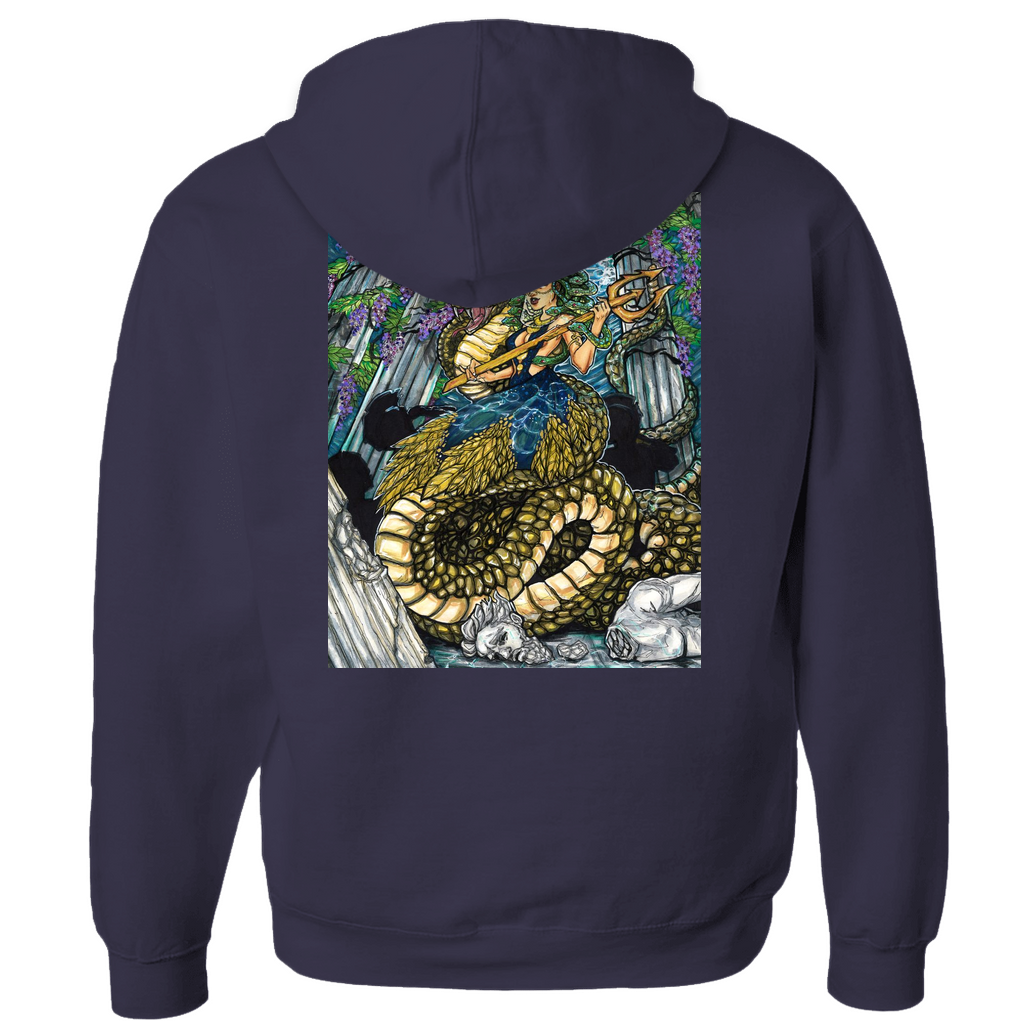 Medusa's Revenge Zip-up Hoodie in Black