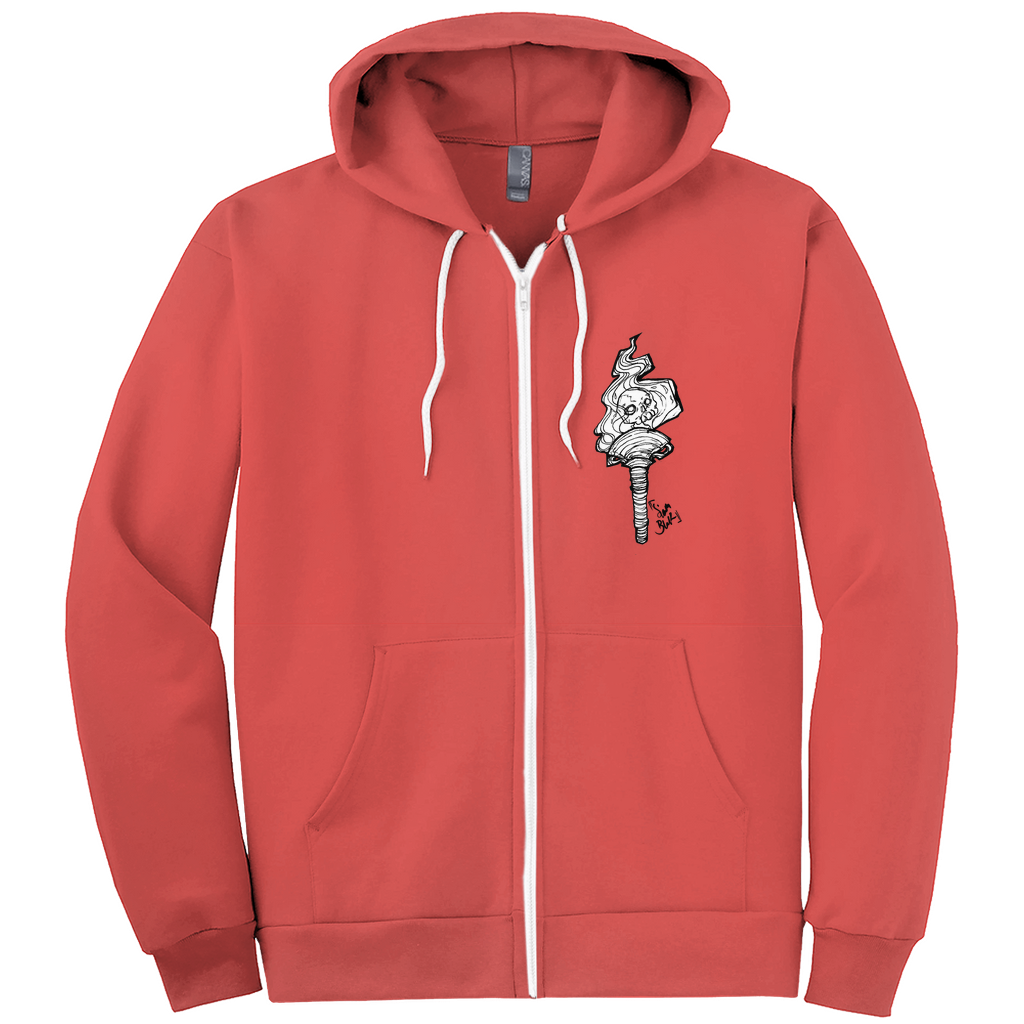 The Lovers Hoodies (Zip-up) in Black Ink