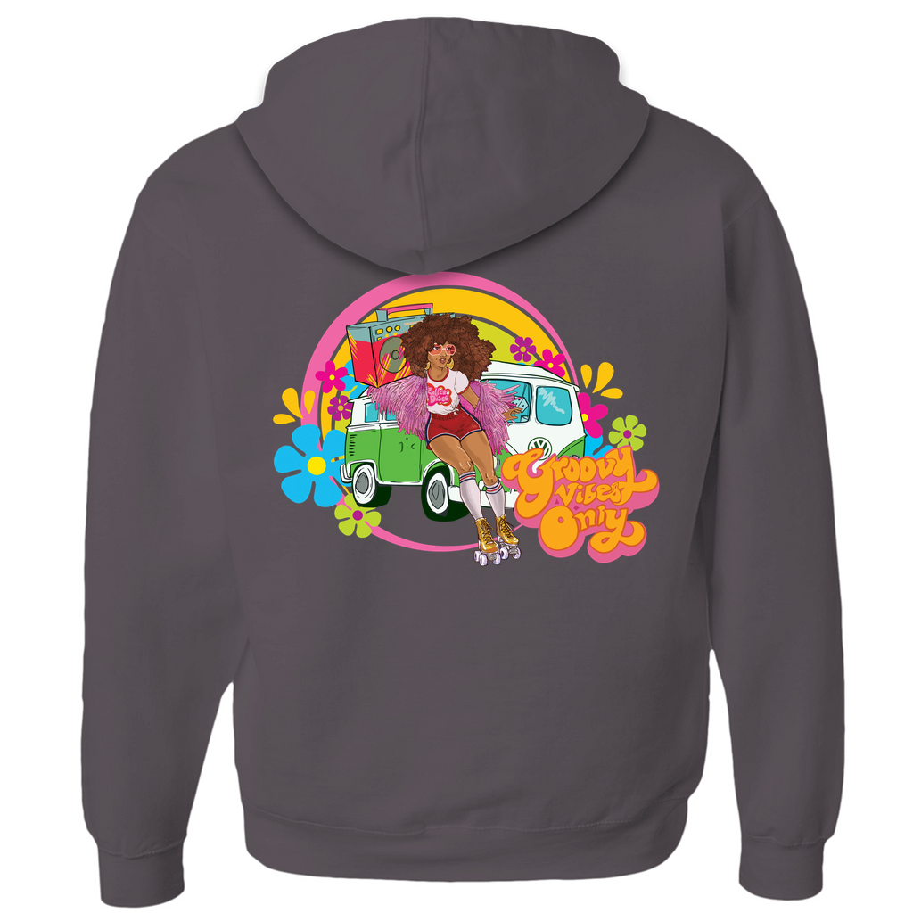 Groovy Vibes Only Zip-up Hoodie