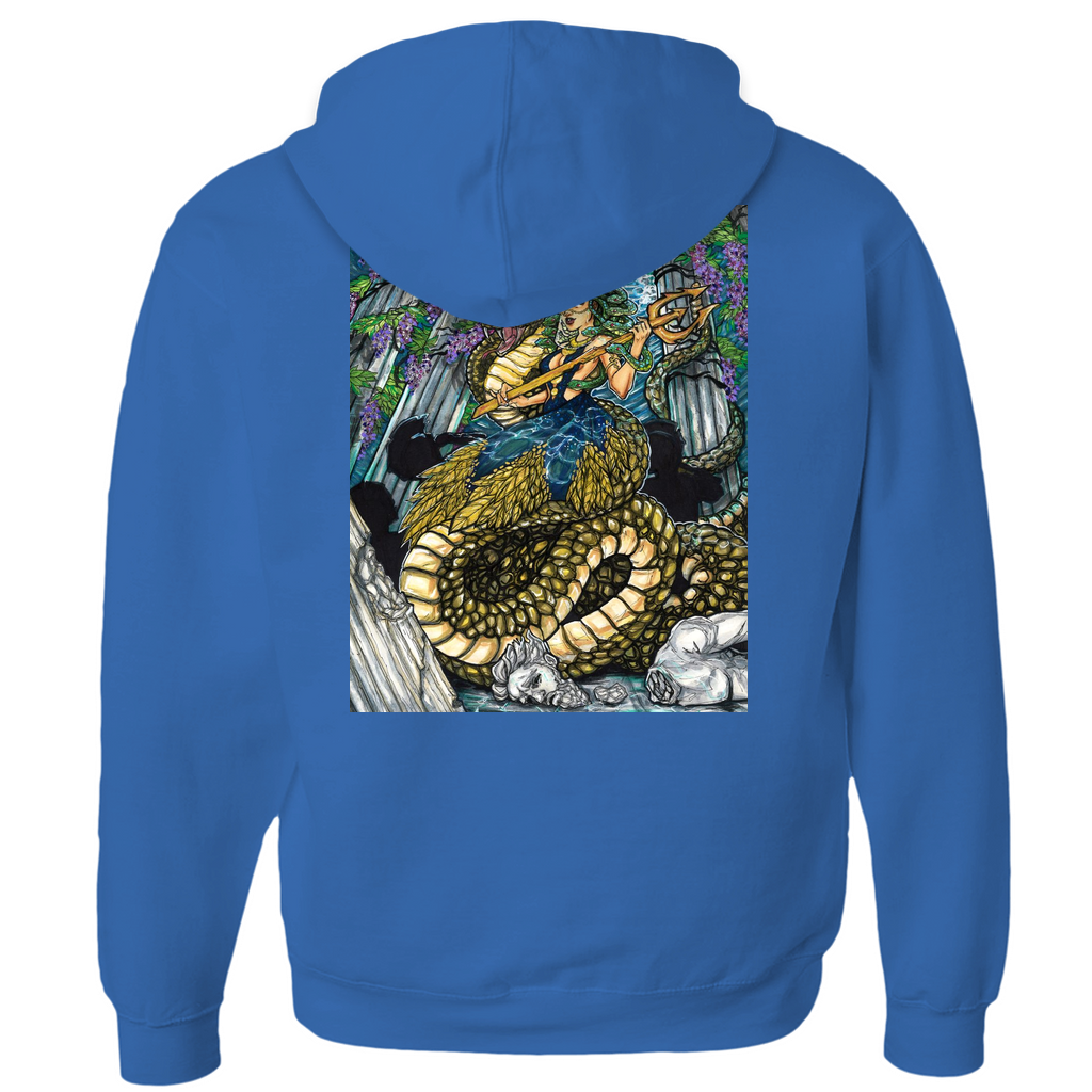 Medusa's Revenge Zip-up Hoodie in Black