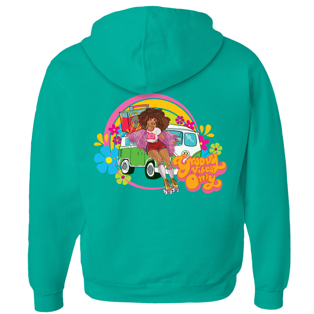 Groovy Vibes Only Zip-up Hoodie