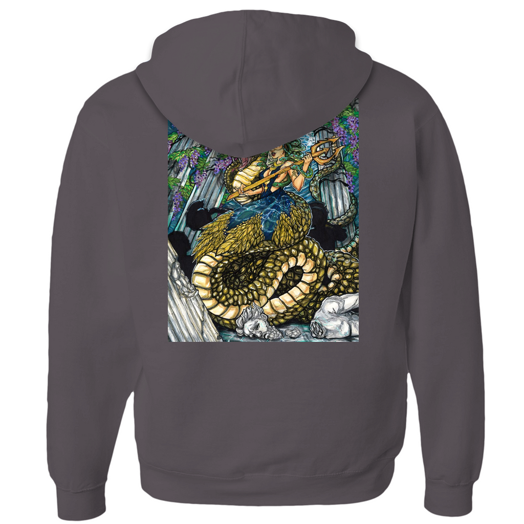 Medusa's Revenge Zip-up Hoodie in Black