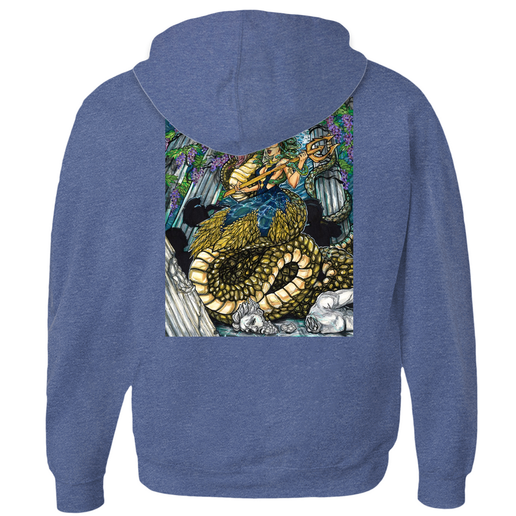Medusa's Revenge Zip-up Hoodie in Black