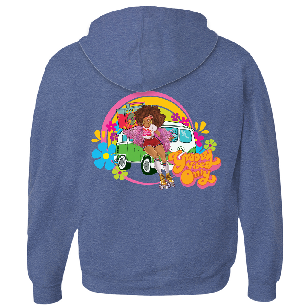 Groovy Vibes Only Zip-up Hoodie