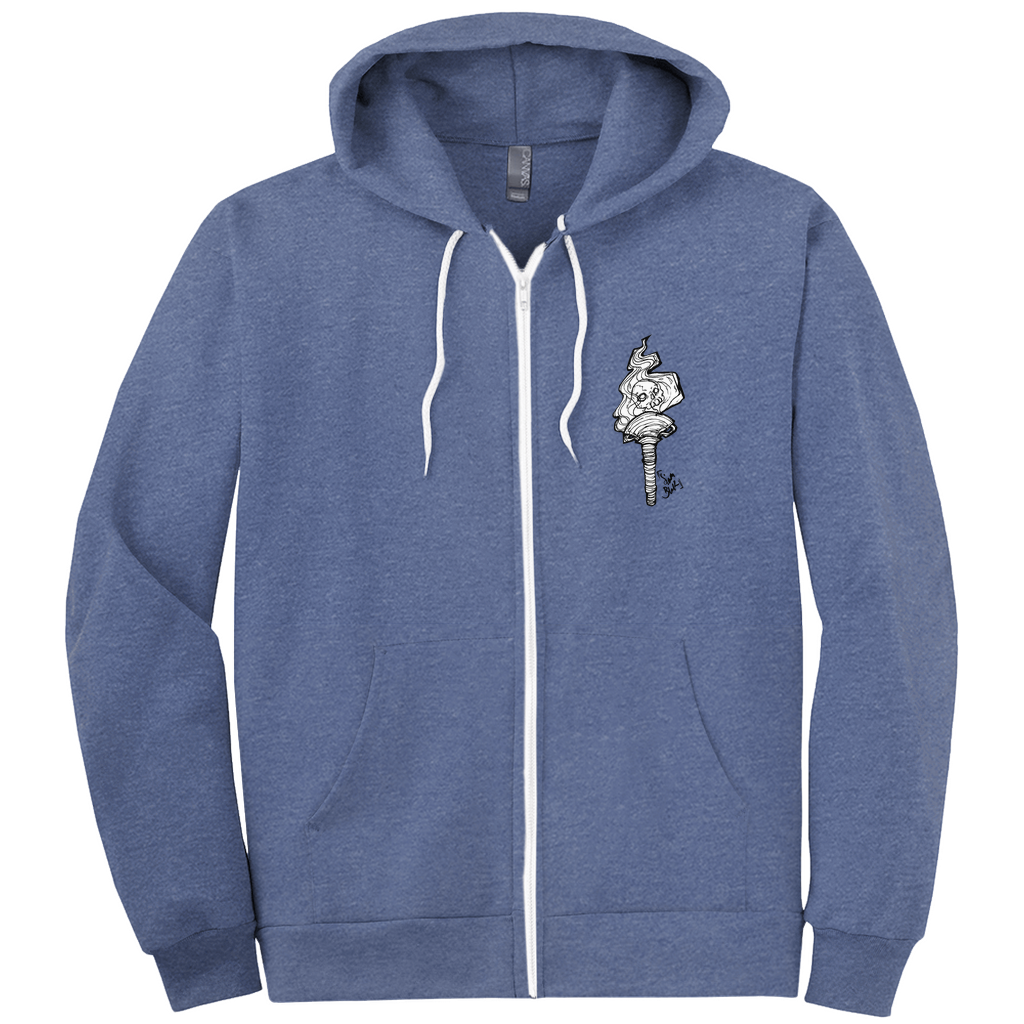 Hecate Zip-up Hoodie in Dark Grey