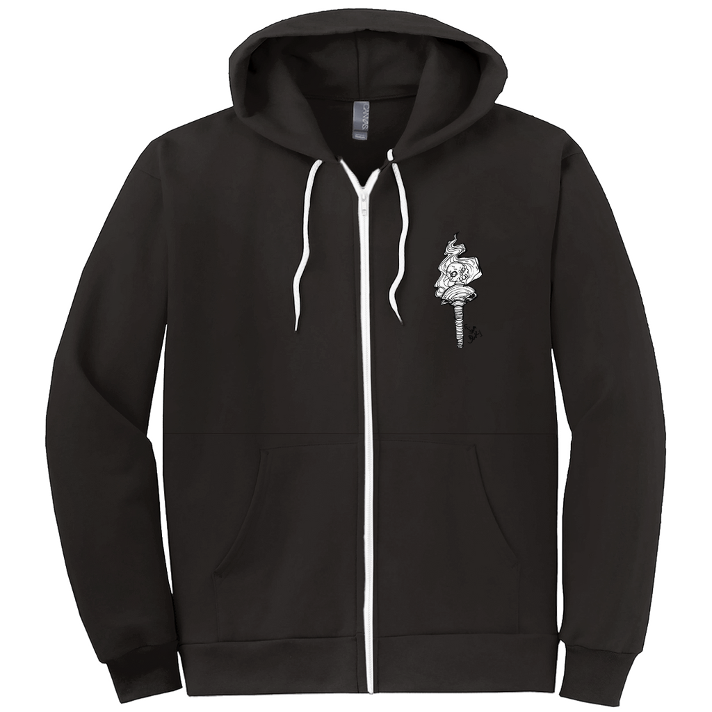 Hekate (Zip-up) in White Ink