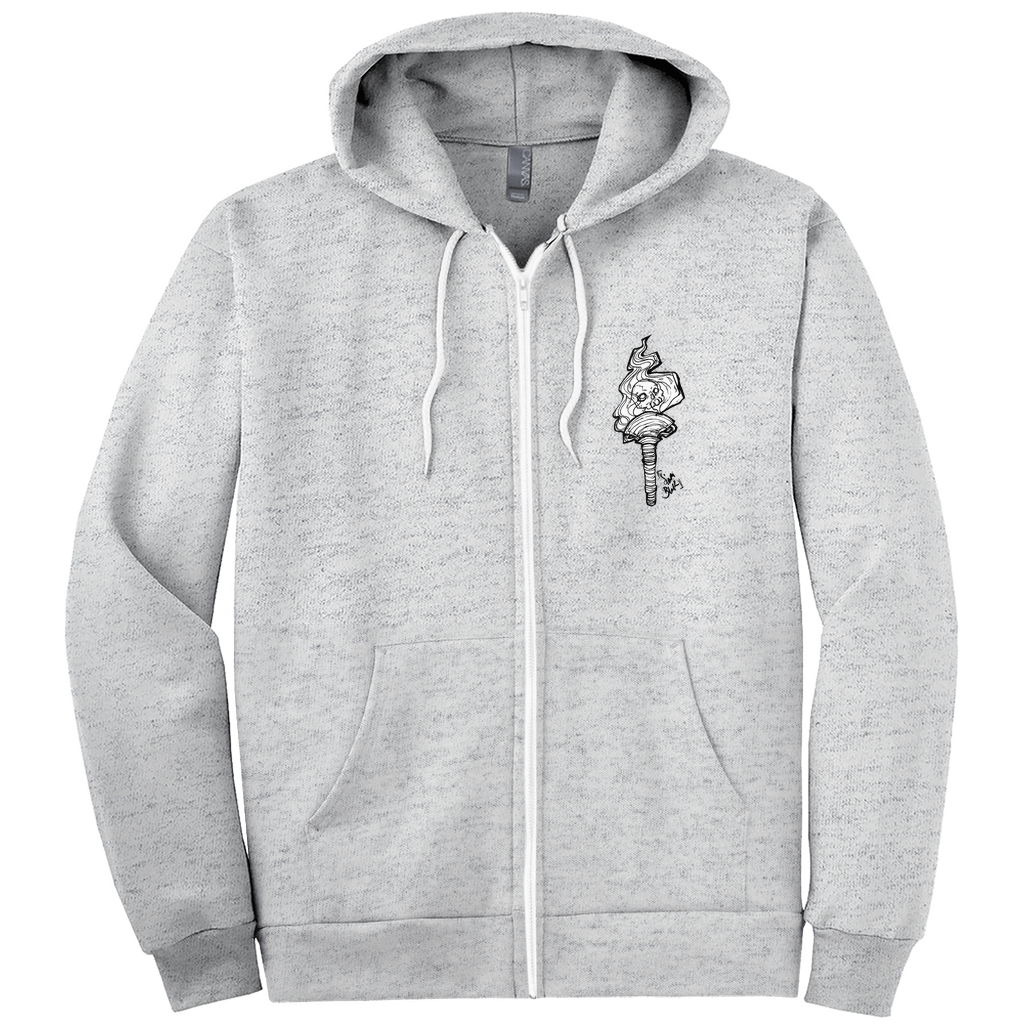 Hecate Zip-up Hoodie in Dark Grey