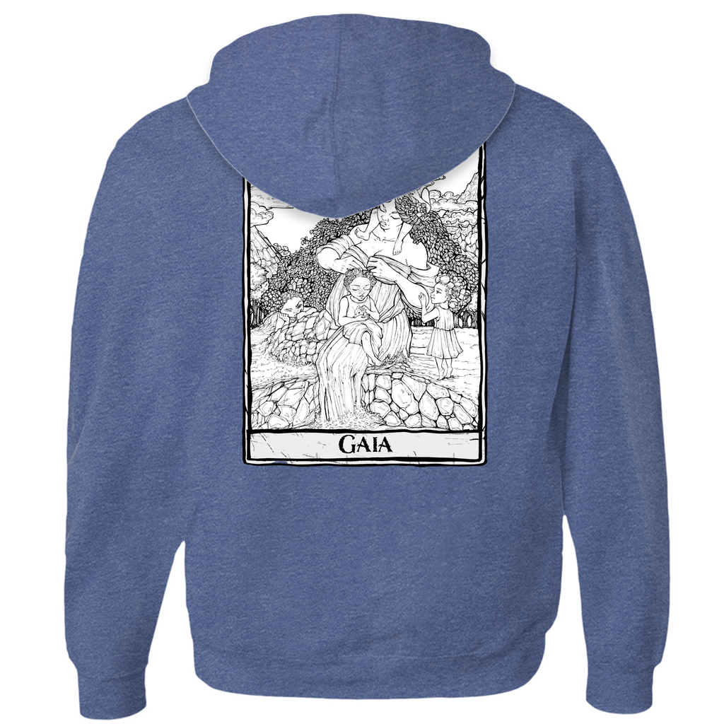 Gaia (Mother Earth) Zip-up Hoodie in Athletic Heather