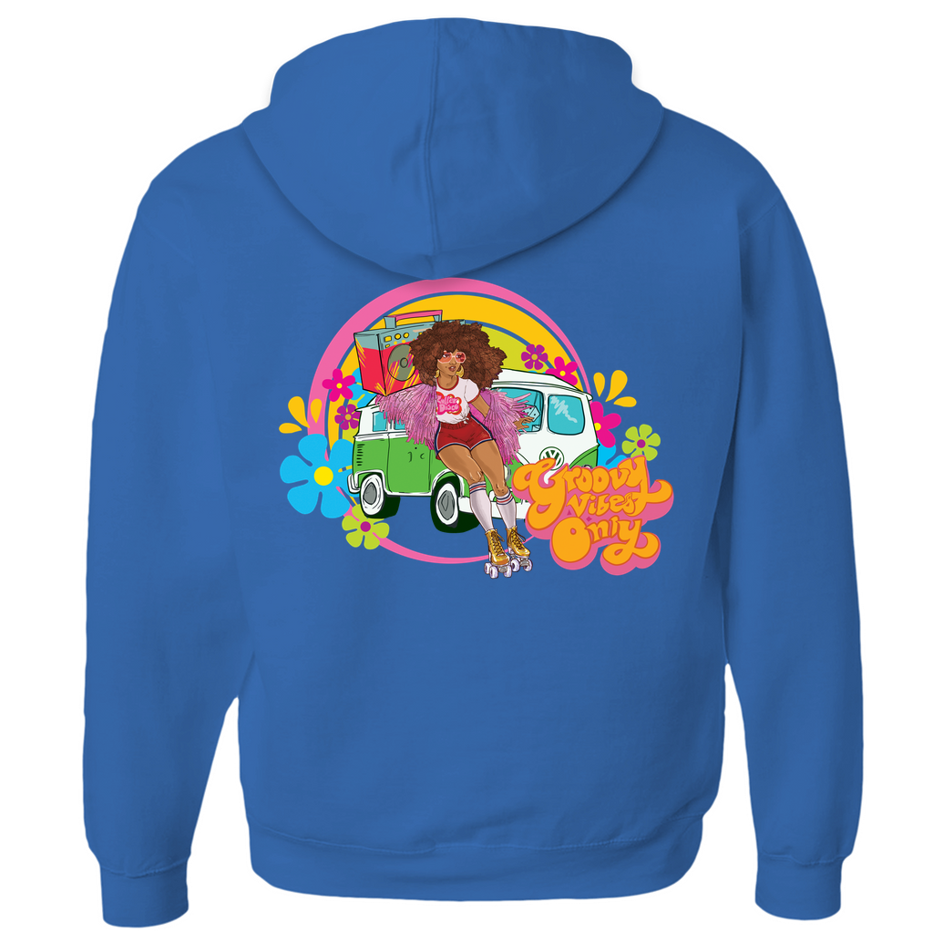 Groovy Vibes Only Zip-up Hoodie
