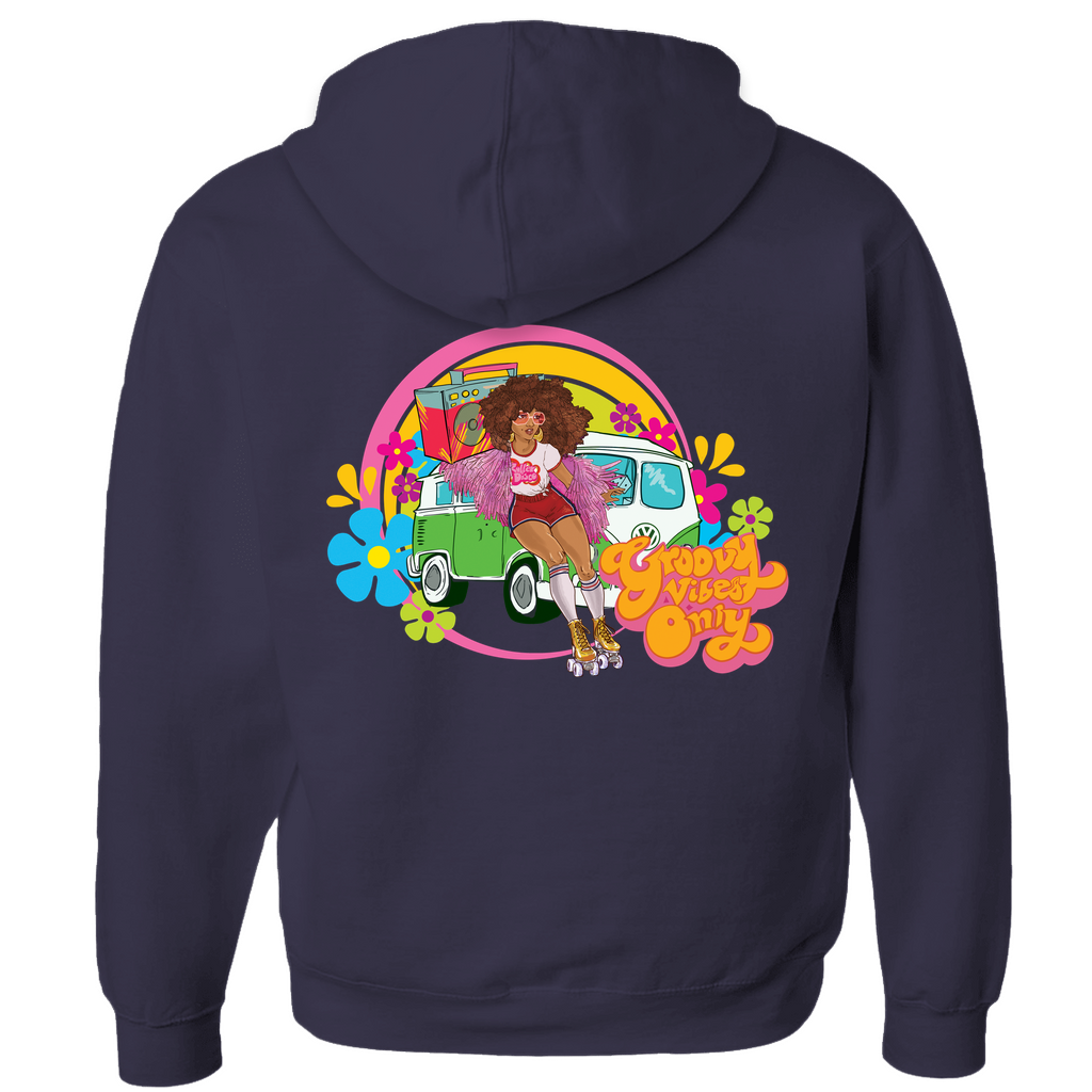 Groovy Vibes Only Zip-up Hoodie