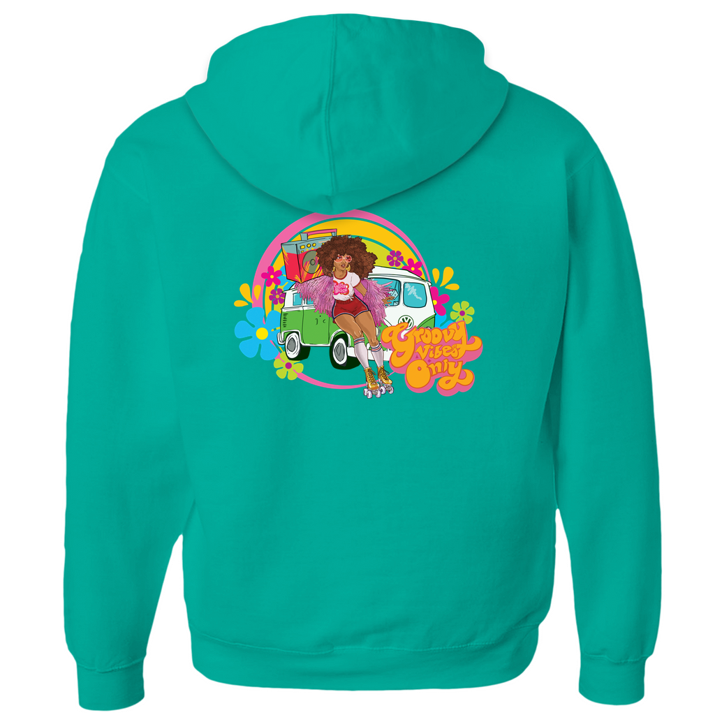 Groovy Vibes Only Zip-up Hoodie