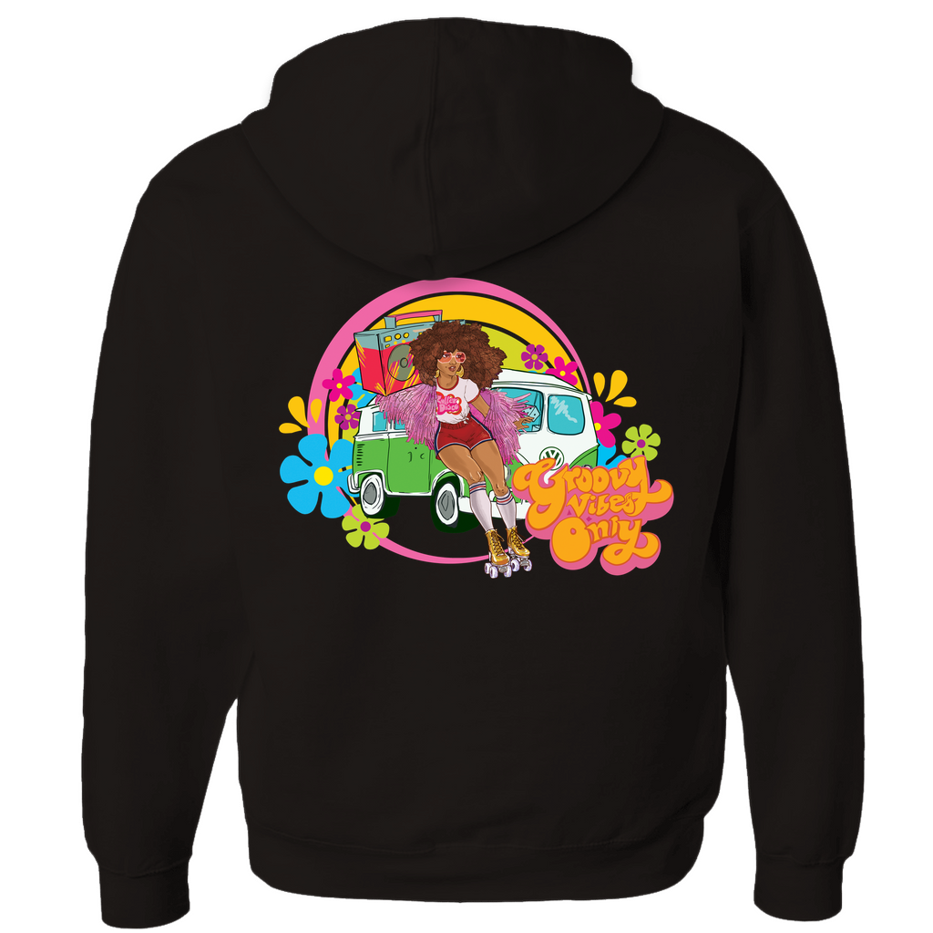 Groovy Vibes Only Zip-up Hoodie