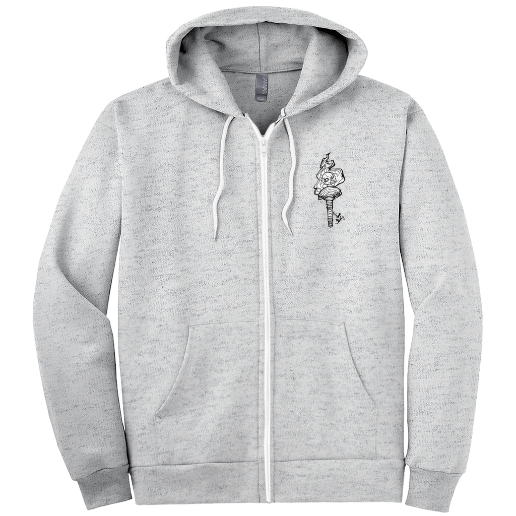Hecate Zip-up Hoodie in Dark Grey