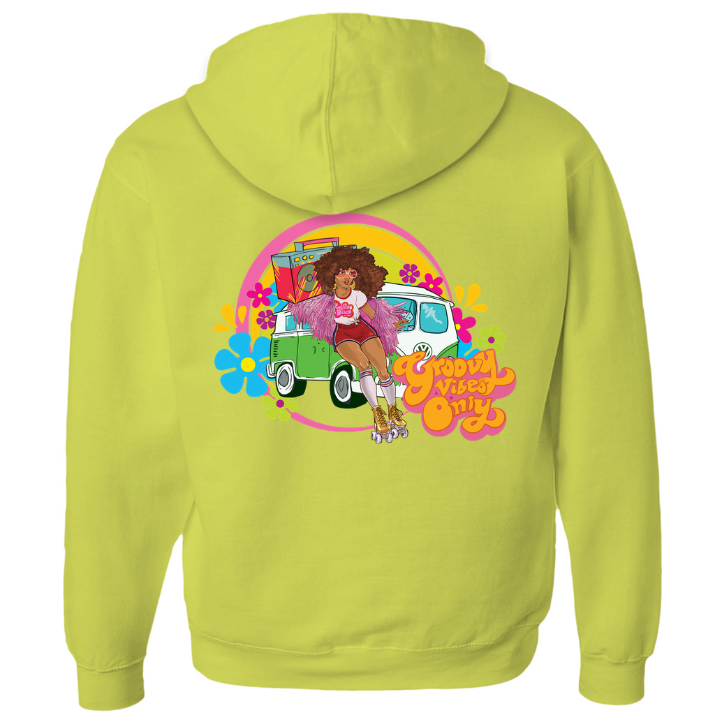 Groovy Vibes Only Zip-up Hoodie