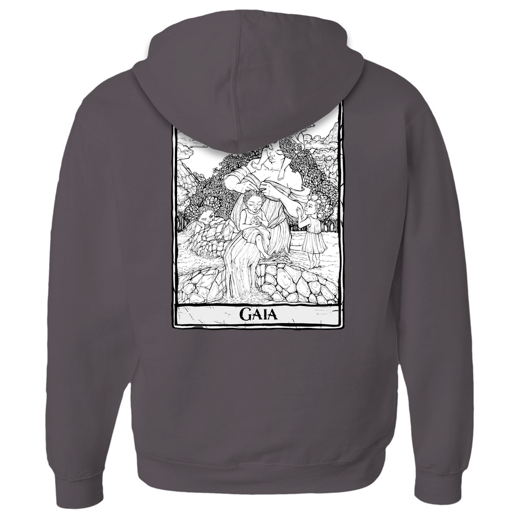 Gaia (Mother Earth) Zip-up Hoodie in Athletic Heather