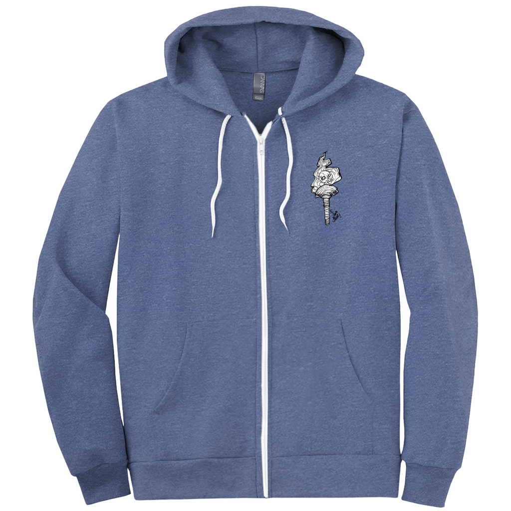 Hecate Zip-up Hoodie in Dark Grey
