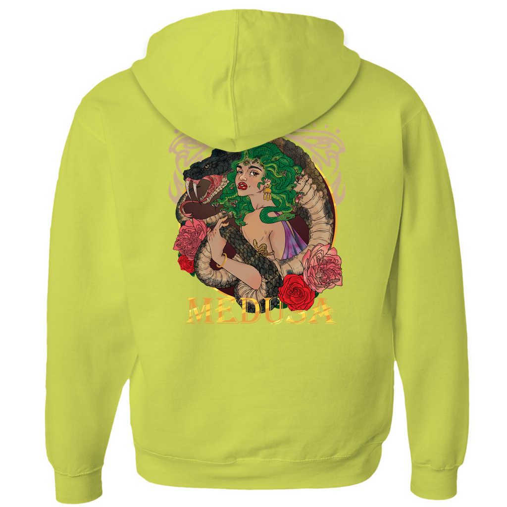 Medusa Portrait Hoodie in Athletic Heather