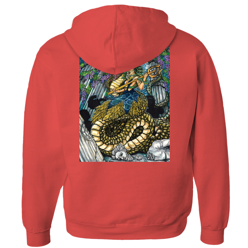 Medusa's Revenge Zip-up Hoodie in Black