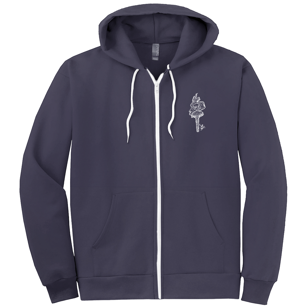 Cupid and Psyche Hoodies Zip-up (White Ink)