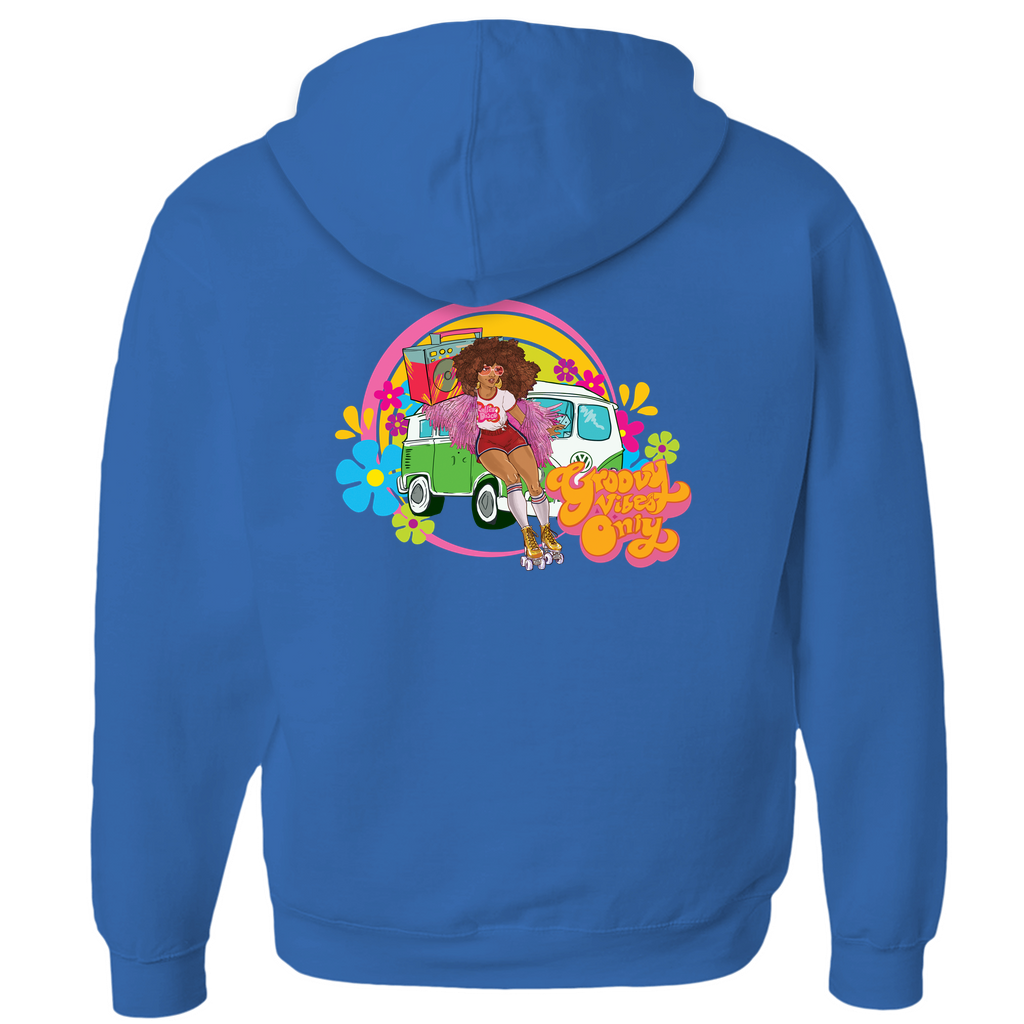 Groovy Vibes Only Zip-up Hoodie